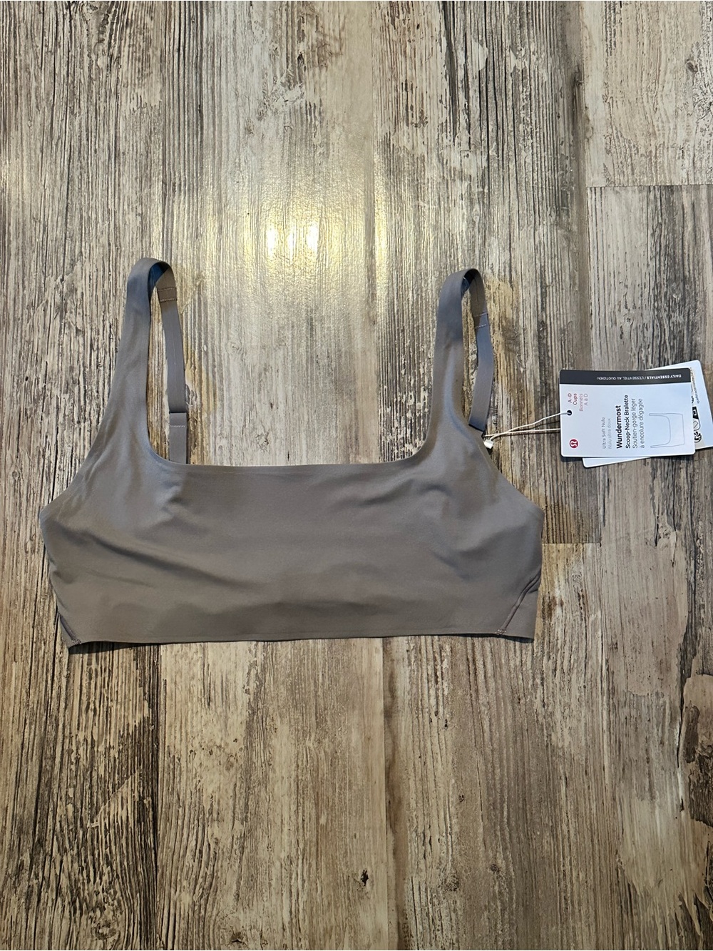 lululemon athletica Smooth Scoop Bralette in Taupe Gray